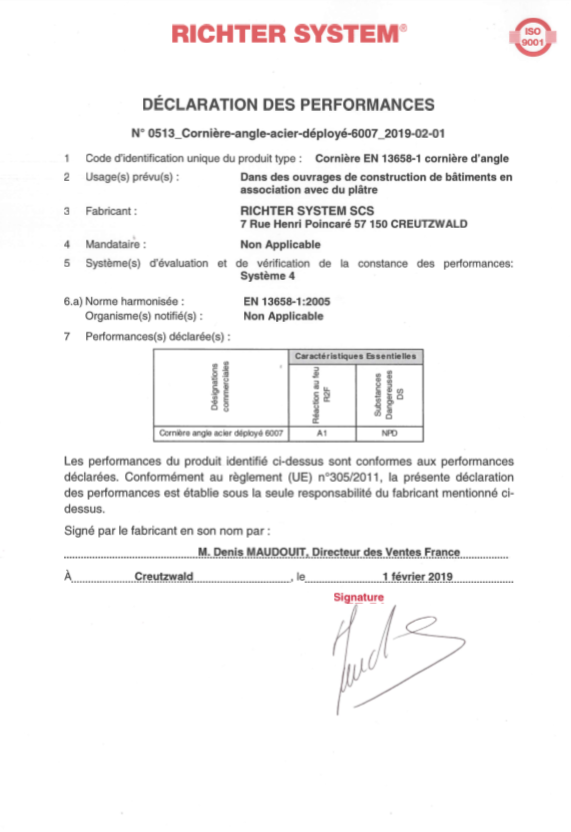 Richter System Cornière angle acier 6007