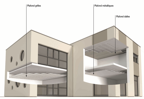 plafonds décoratifs métalliques